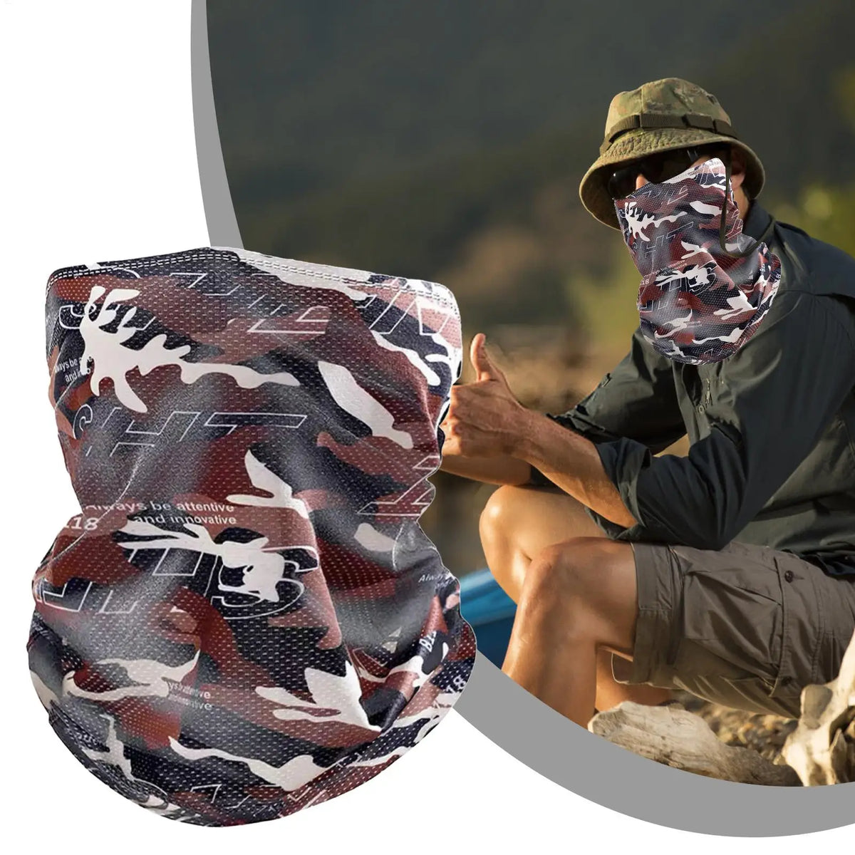 Ice Silk Face Gaiter – UV Protection & Windproof Head Wrap