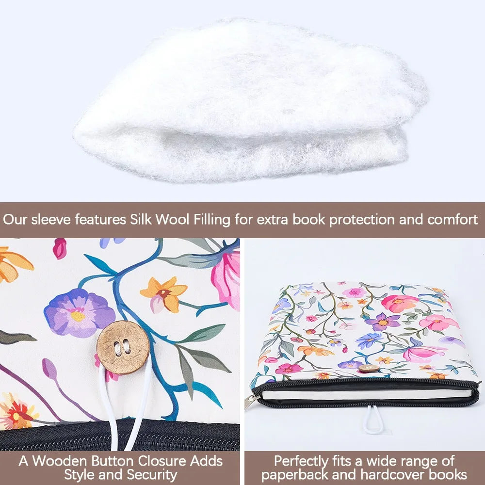 Polyester Book Cover Notebook Wrap with Button – Lemon Print