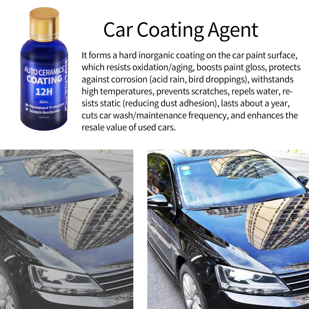 12H Ceramics Car Polish Liquid Ceramic Coat Hydrophobic Glass Coating