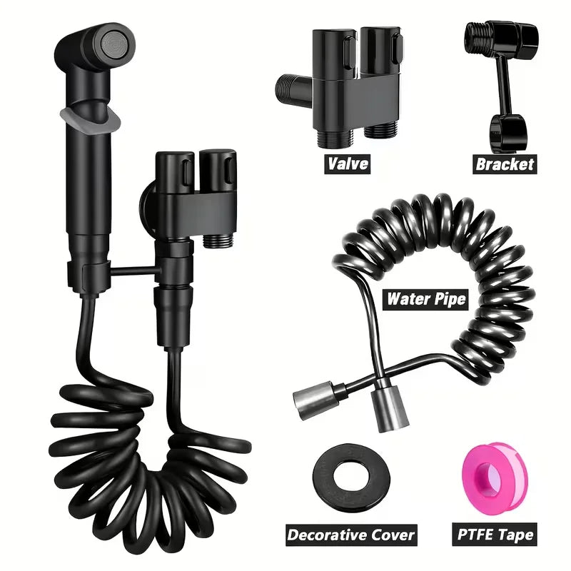 Handheld Bidet Sprayer Set – Portable Cold Water Toilet Cleaner