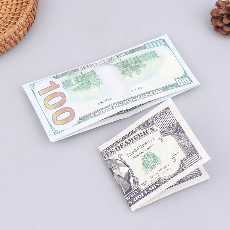 Slim Canvas Print Wallet – Unisex Bifold Card & Cash Holder