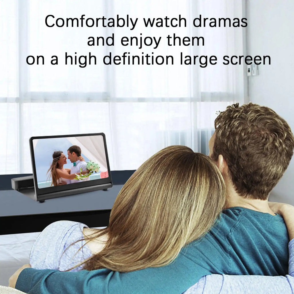 12" HD Phone Screen Amplifier – Foldable + Bluetooth Speakers