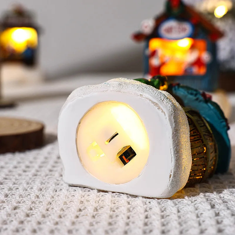 Christmas Resin Santa Village Micro Landscape Desktop Ornament