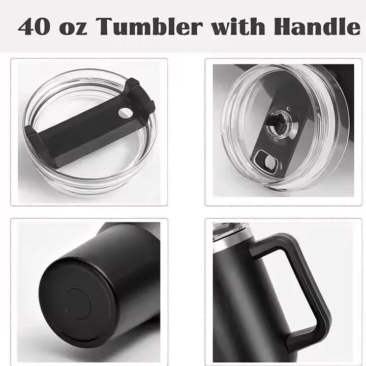 40oz Vacuum Insulated Tumbler – Stainless Steel Travel Mug