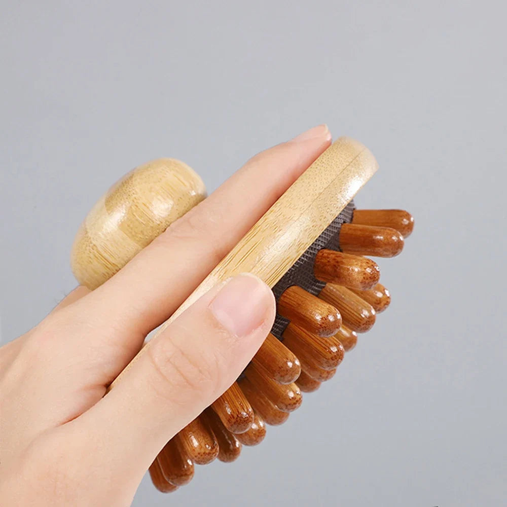 Air Cushion Massage Brush Cervical Head Acupoint Massager Wooden