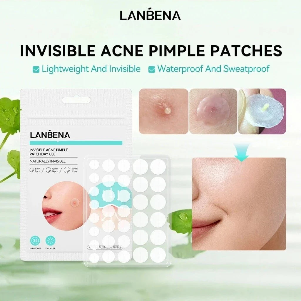 LANBENA Invisible Acne Pimple Patches – Day & Night Use