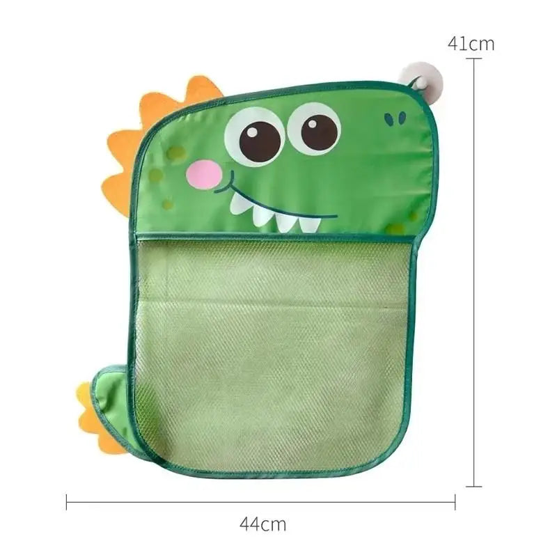 Suction Cup Bath Toy Storage Bag Mesh Hanging Organizer Bathtub