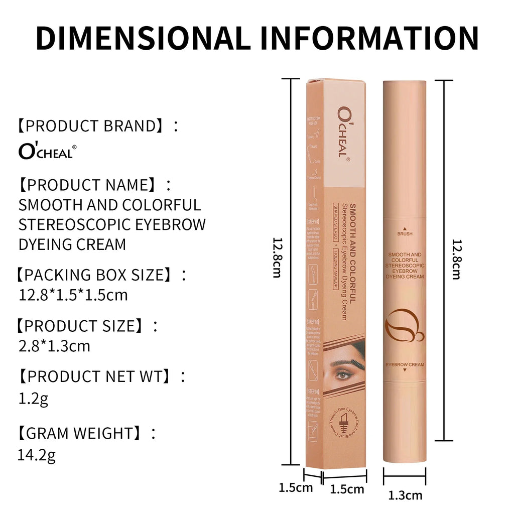 O'CHEAL 2-in-1 Waterproof Eyebrow Tinting Cream & Stamp Pomade