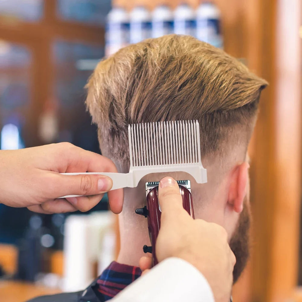 3-Size Long Handle Barber Flat Top Cutting Comb Set