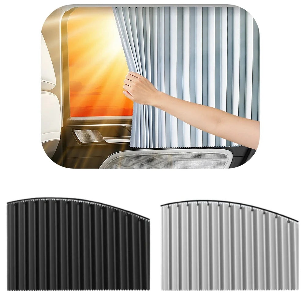 Car Side Window Sun Shade Curtains | UV Block Foldable Cover