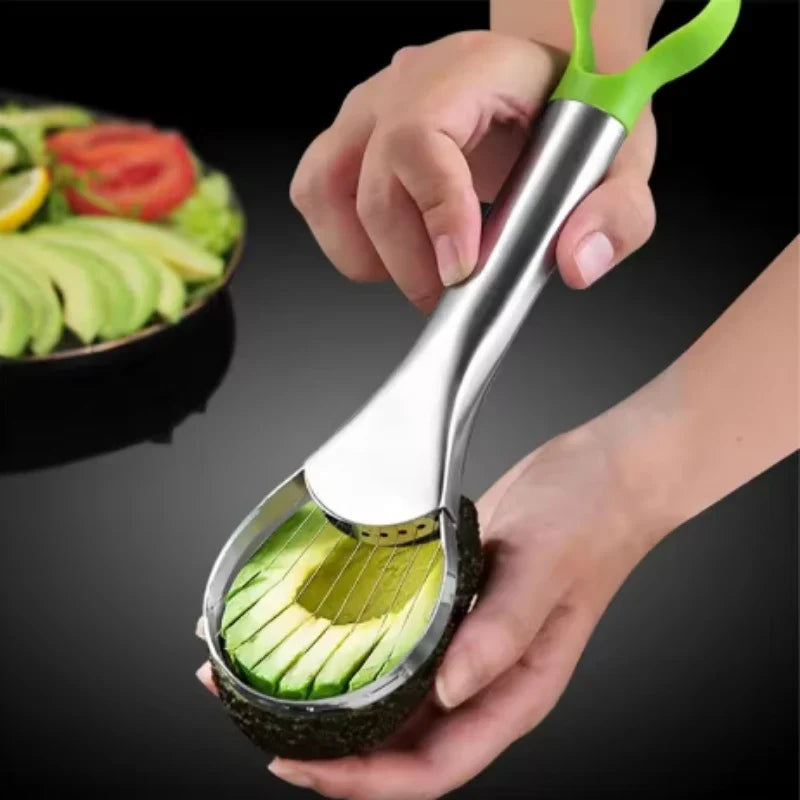 Avocado Slicer 1 Stainless Steel Cutter Peeler Knife Pitaya Kiwi