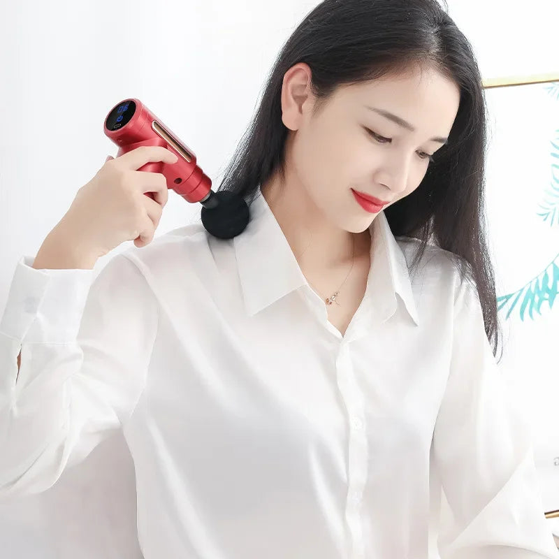 Portable Mini Massage Gun USB Rechargeable | 4 Attachments