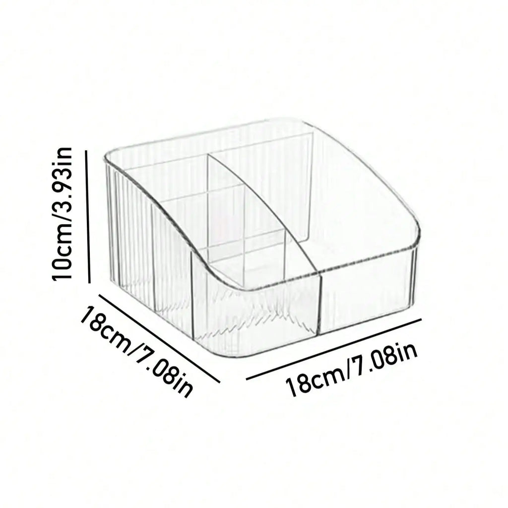 Desktop Five Grid Storage Box Transparent Trapezoidal Acrylic