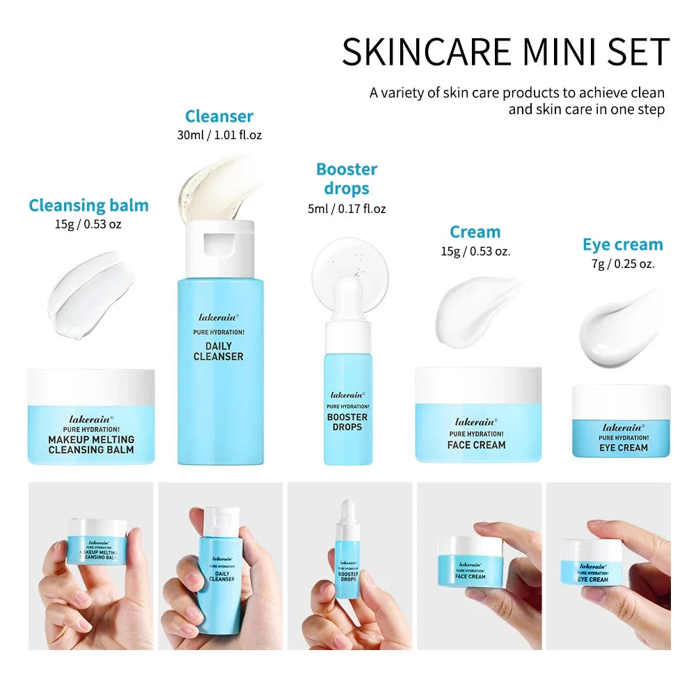 Travel Mini Skincare Set – Cleanser, Serum, Moisturiser & Eye Cream