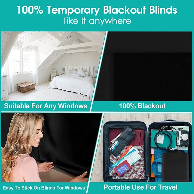 Temporary Blackout Blinds – Portable 100% Blackout Curtains