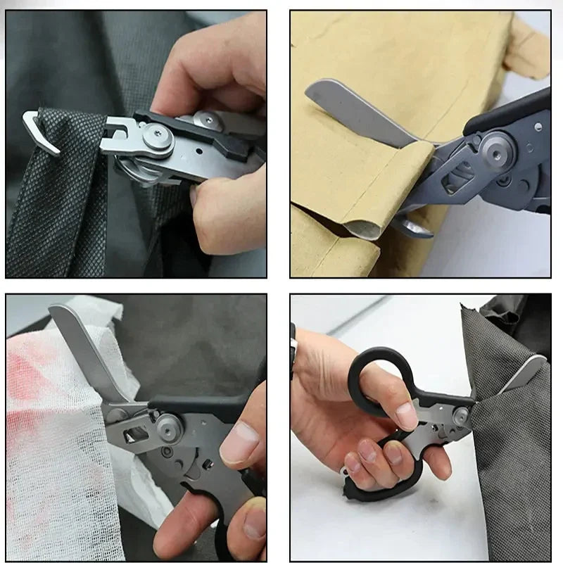 Multifunction Tactical Folding Scissors | 6-in-1 Survival Multi-Tool