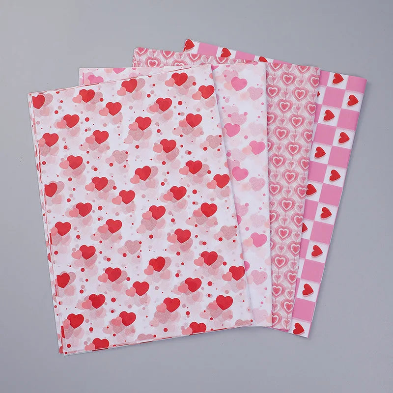 Valentine's Day Love Printing Snow Pear Paper 50X35CM Flowers Wrapping