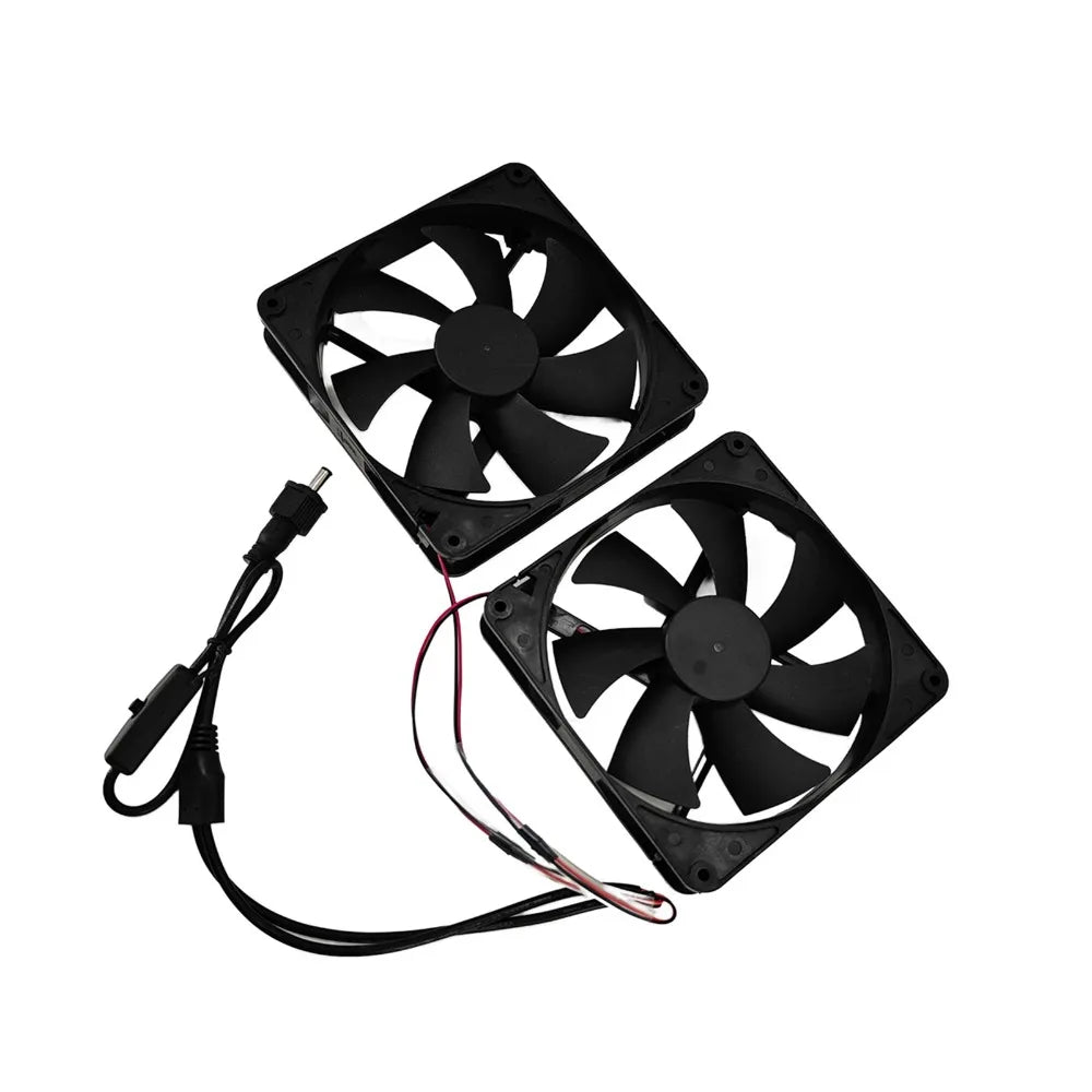 12W Solar Dual Fan Kit – IP65 Waterproof Greenhouse Ventilation
