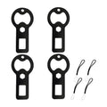 4-Pack Flat Beer Bottle Opener Keychain with Lanyard