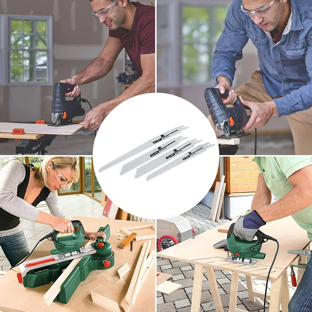 10-Piece Reciprocating Saw Blades – Wood, Metal & Plastic