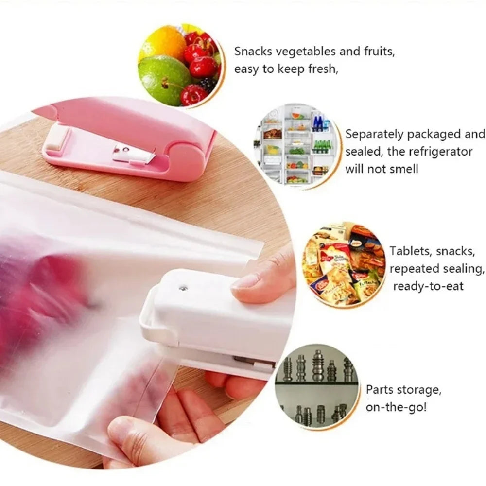 Snack Sealer Mini Heat Bag Sealing Machine Package Portable Kitchen