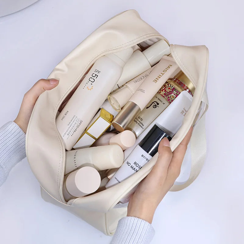 Portable Travel Cosmetic Bag Women Transparent Makeup Large-capacity
