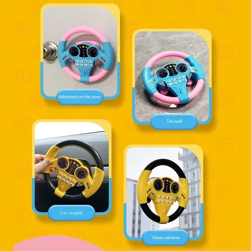 Kids Backseat Steering Wheel Toy – Lights & Music for Toddlers