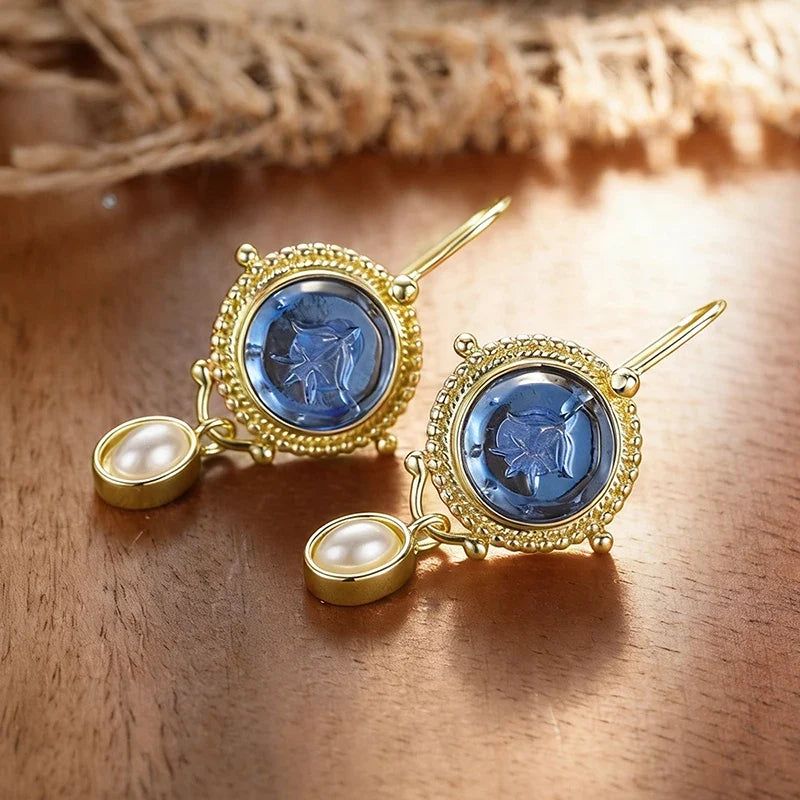 Huitan Vintage Pearl Drop Earrings – Bohemian Women's Jewelry