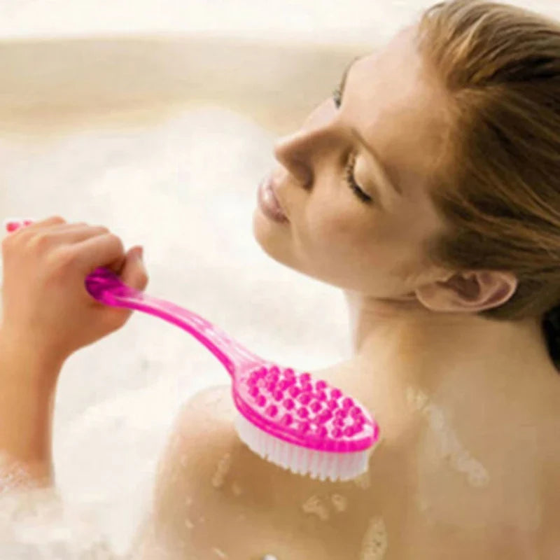 Long Handle Back Scrubber Brush Exfoliating Massaging Shower Bath