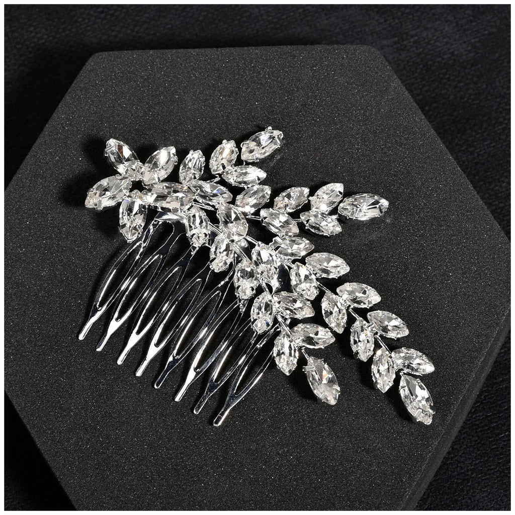 Glittering Crystal Hair Comb Fork | Elegant Messy Bun Maker