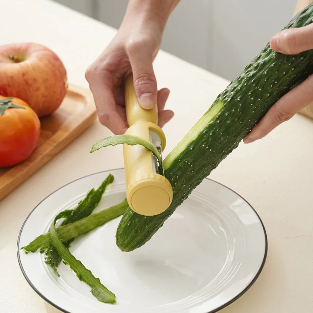 2-in-1 Vegetable Peeler with Cleaning Brush | Aihogard