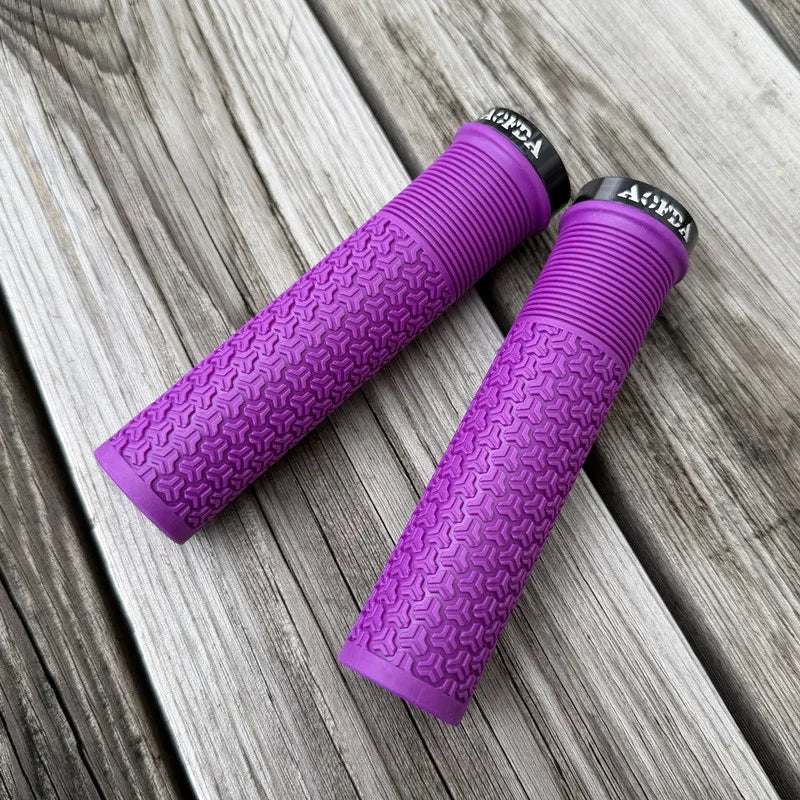 MTB Lock-On Handlebar Grips – Anti-Slip Rubber | Axl Bike Grips
