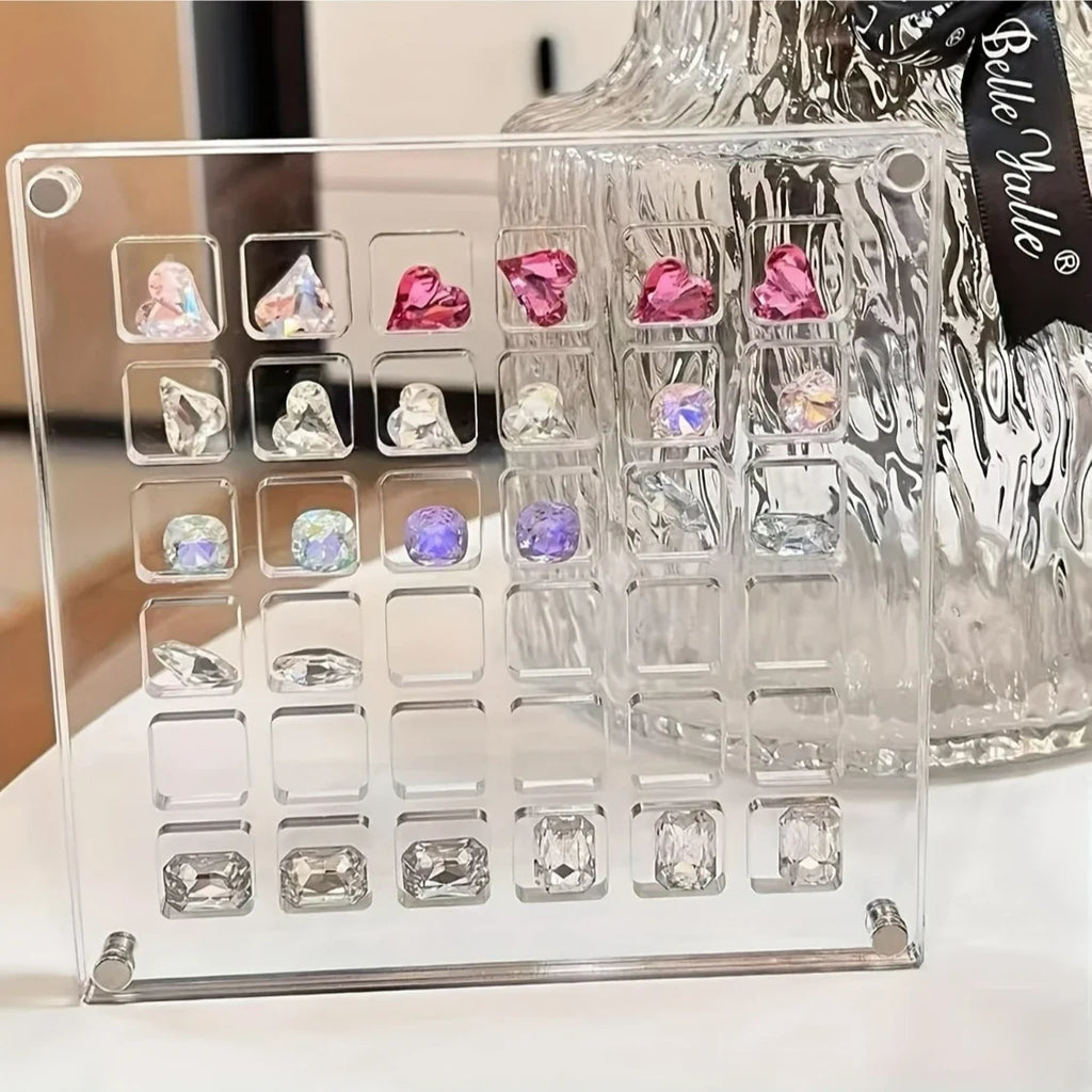 Clear Acrylic Magnetic Display Case 36-Grid Transparent Organizer