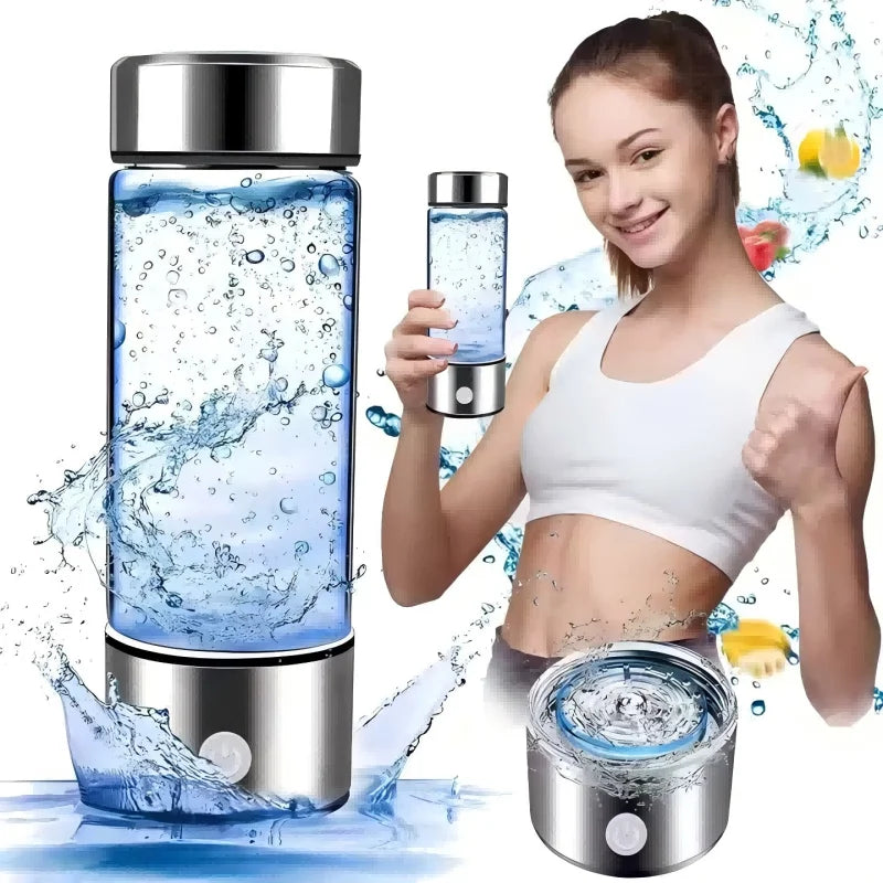 USB Hydrogen Water Bottle Generator | Glass Electrolysis