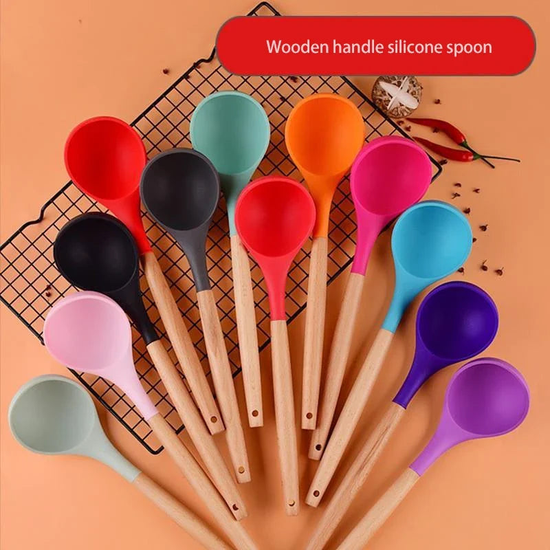 Silicone Soup Spoon – Heat-Resistant Non-Stick Kitchen Ladle