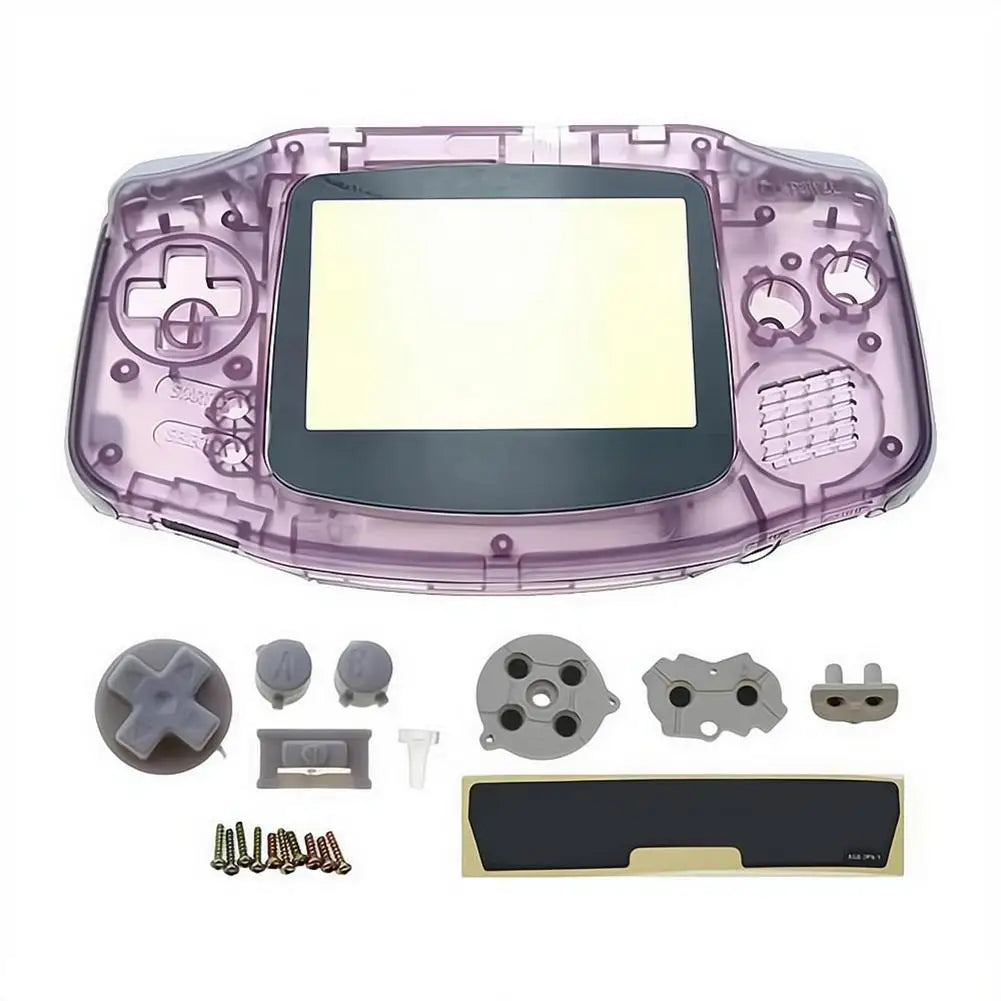 GBA Full Housing Shell Replacement – Clear Transparent Case & Buttons