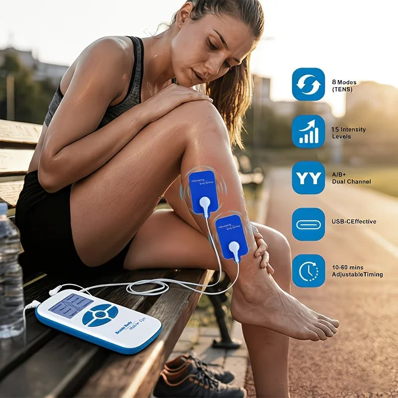 Portable Digital Massager – 4 Pads, Multiple Modes | Back & Waist