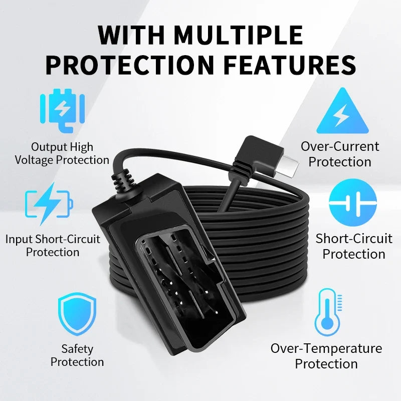 Dash Cam Hardwire Kit 3.3m | 12-24V Parking Mode Power Cable