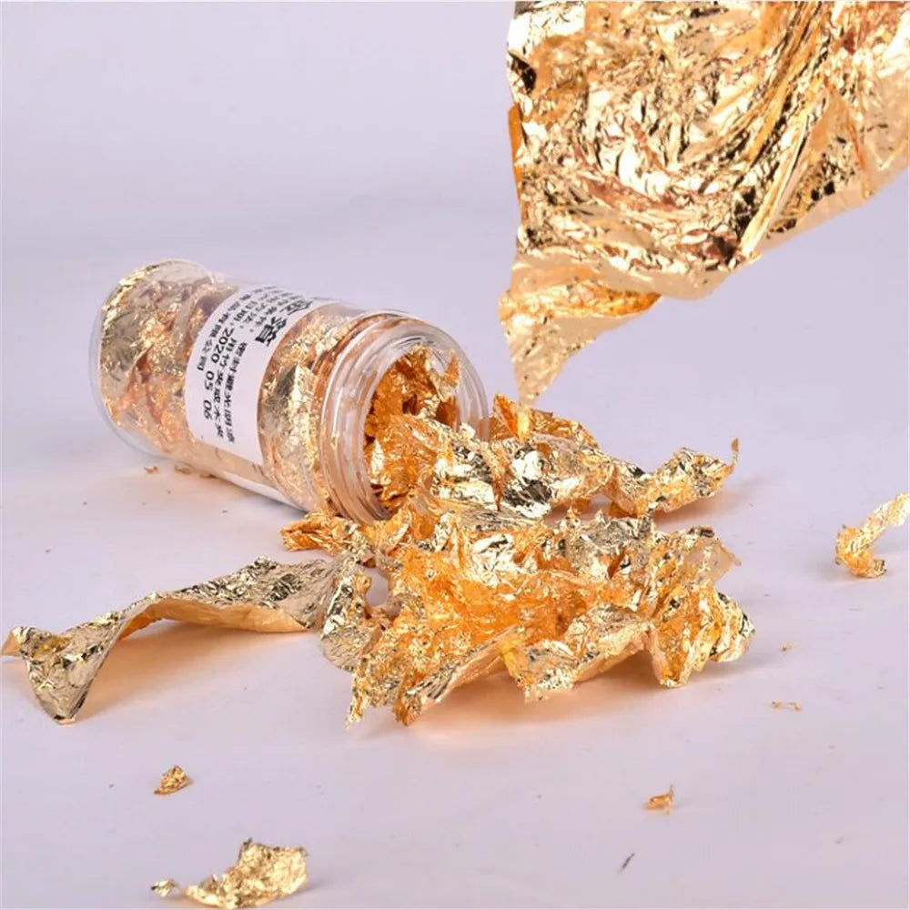 Imitation Gold Silver Copper Foil Flakes – Nail Art & Gilding