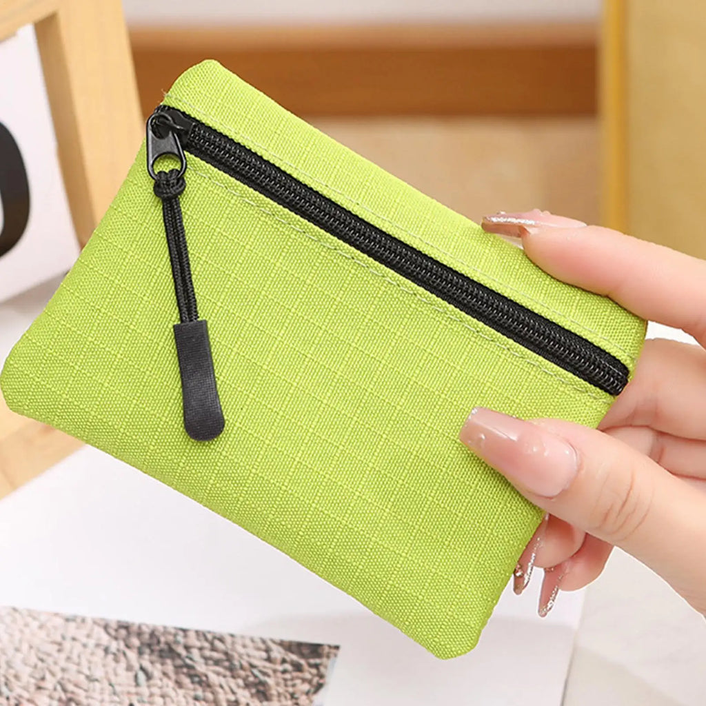 Oxford Cloth Coin Purse – Zipper Wallet for Cards & Keys