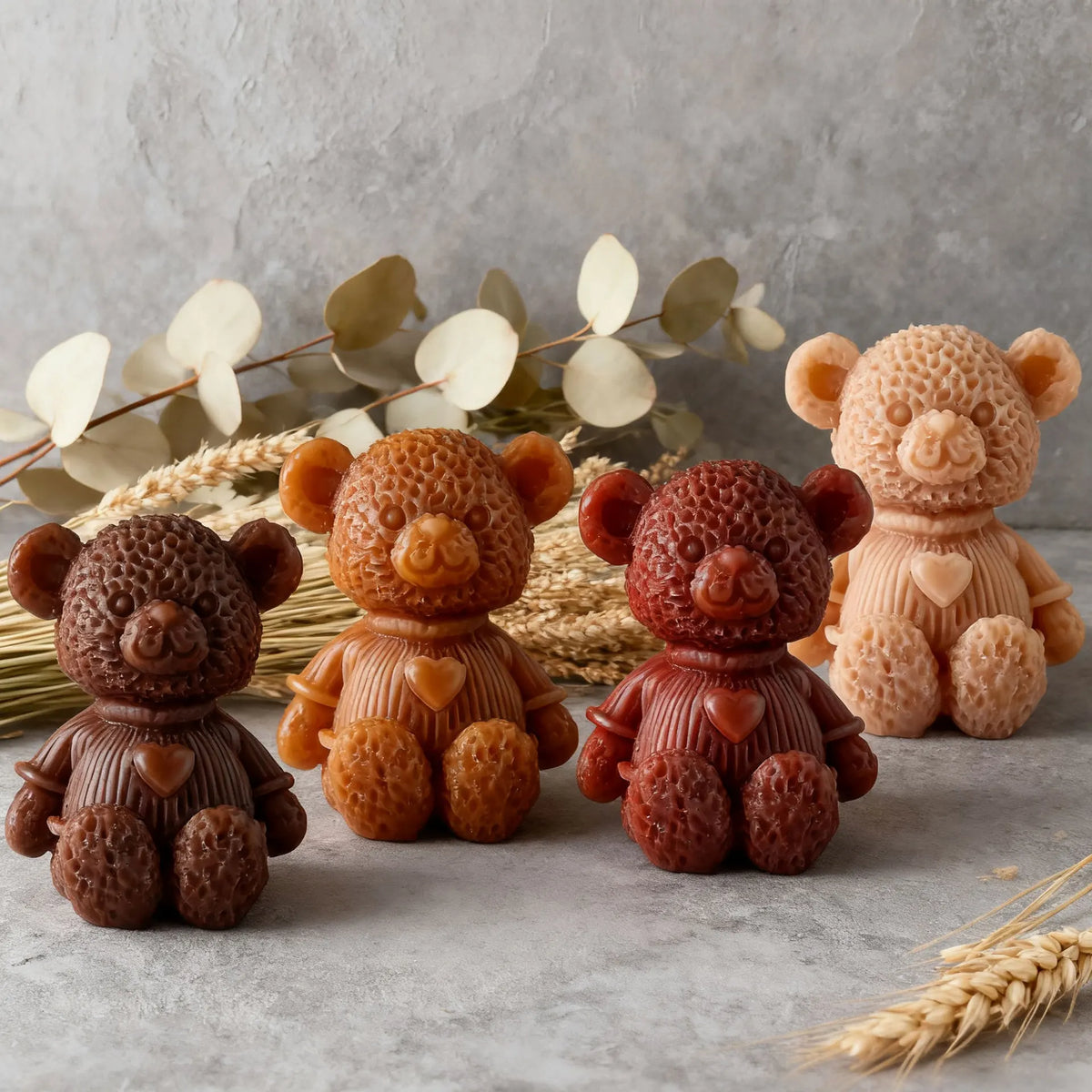 DIY Mini Bears Silicone Mold Aroma Candle Resin Ornament Mould