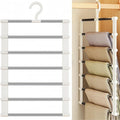 Foldable Pants Hanger Multi Layer Non Slip Clips Space Saving Closet