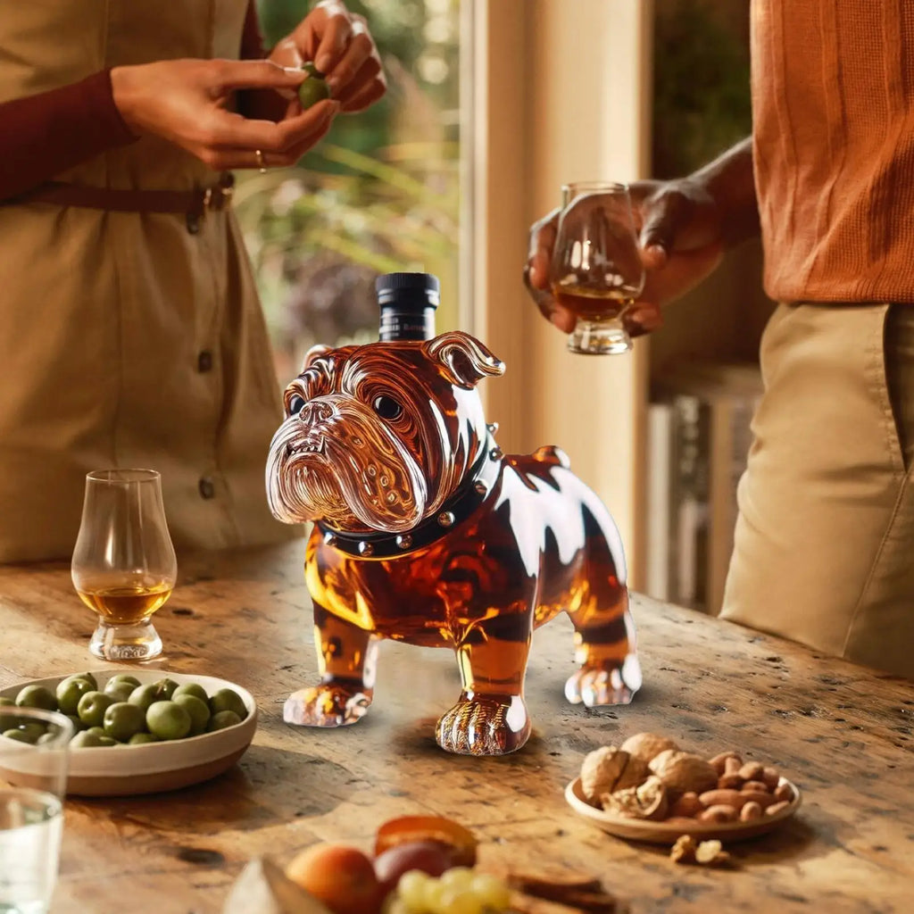 Whiskey Bottle Bulldog Collectible Liquor Decanter Alcohol