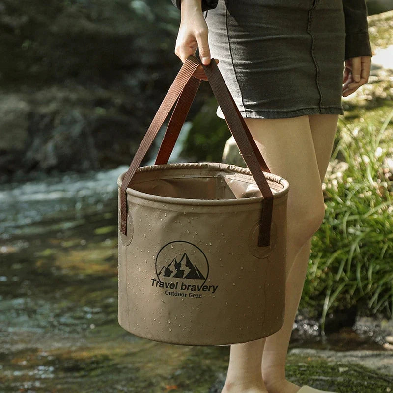 Foldable Waterproof Bucket – Portable Camping, Hiking & Fishing