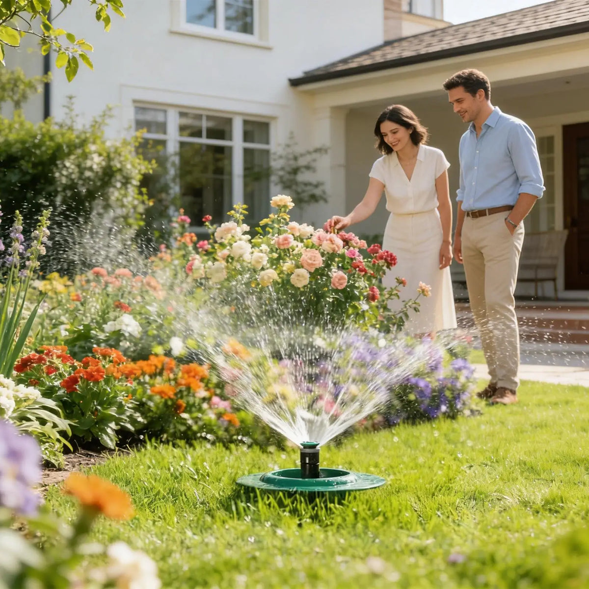 Sprinkler Head Protectors 6-Pack | Adjustable Depth Lawn Guard