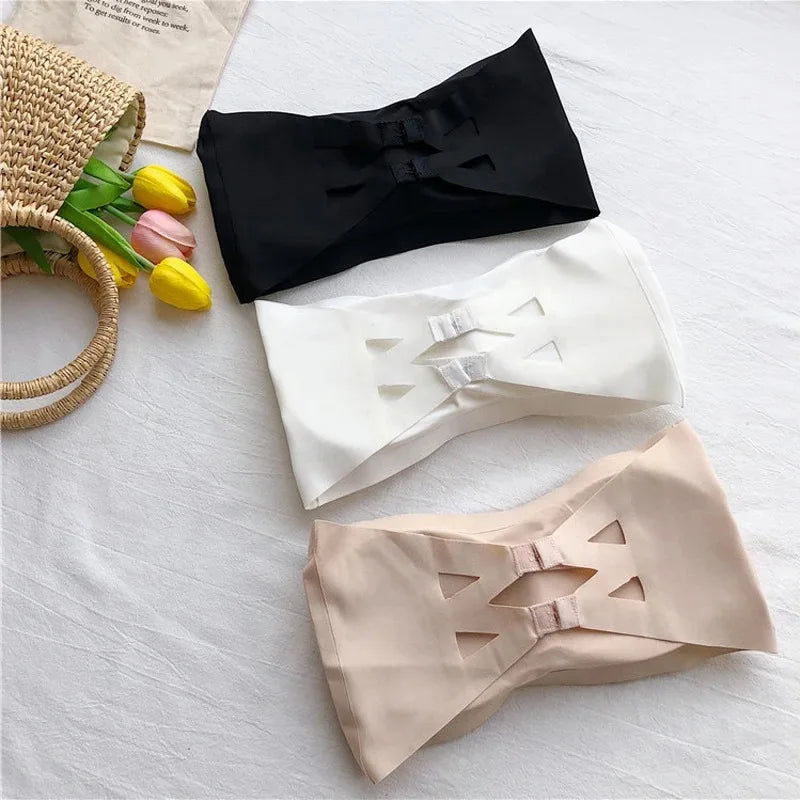 Seamless Strapless Bandeau Bra | Wireless Tube Top for Women