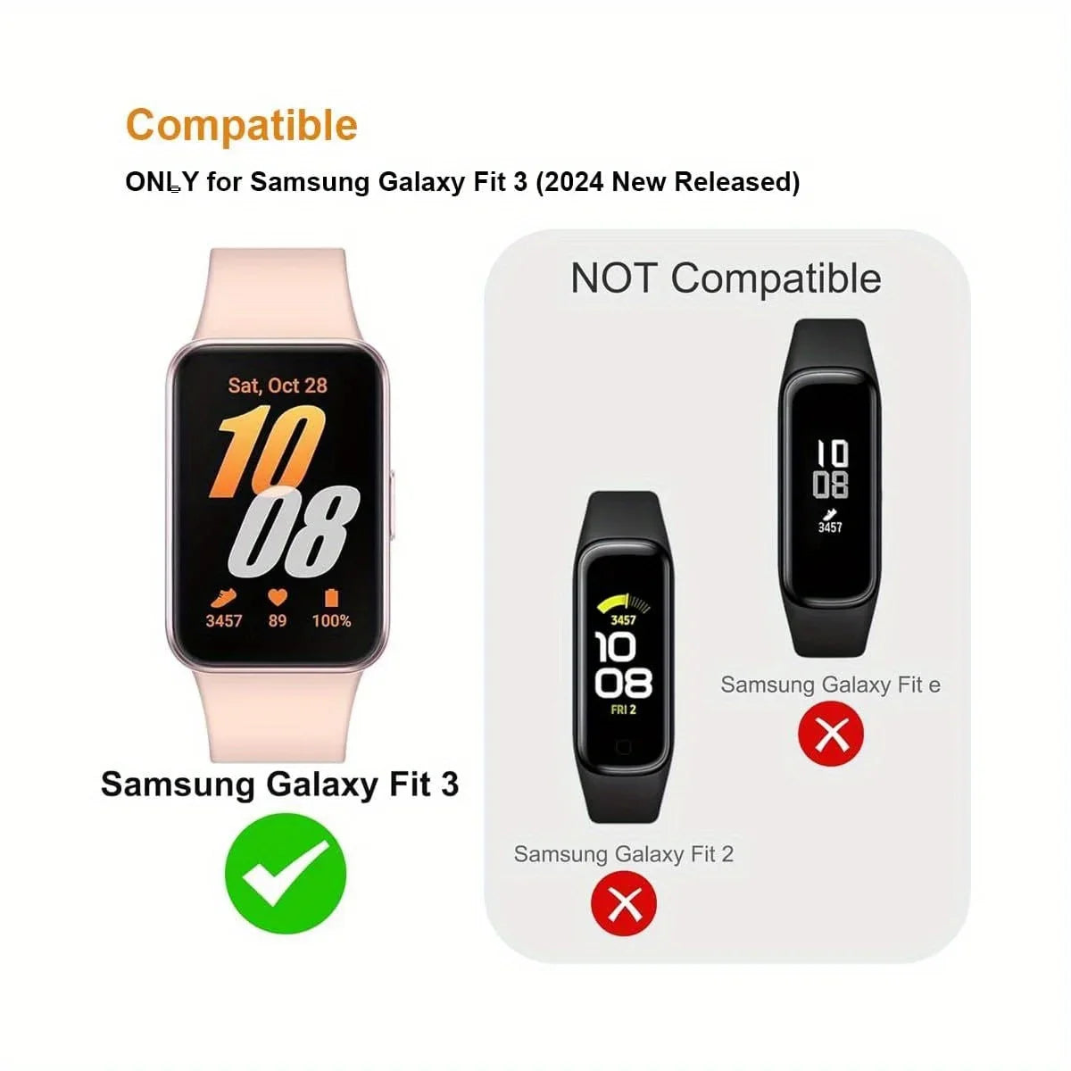 Samsung Galaxy Fit 3 TPU Case – Full Coverage Screen Protector