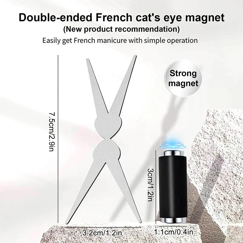 Cat's Eye Nail Magnet Stick & Iron Sheet | Gel Polish Tool
