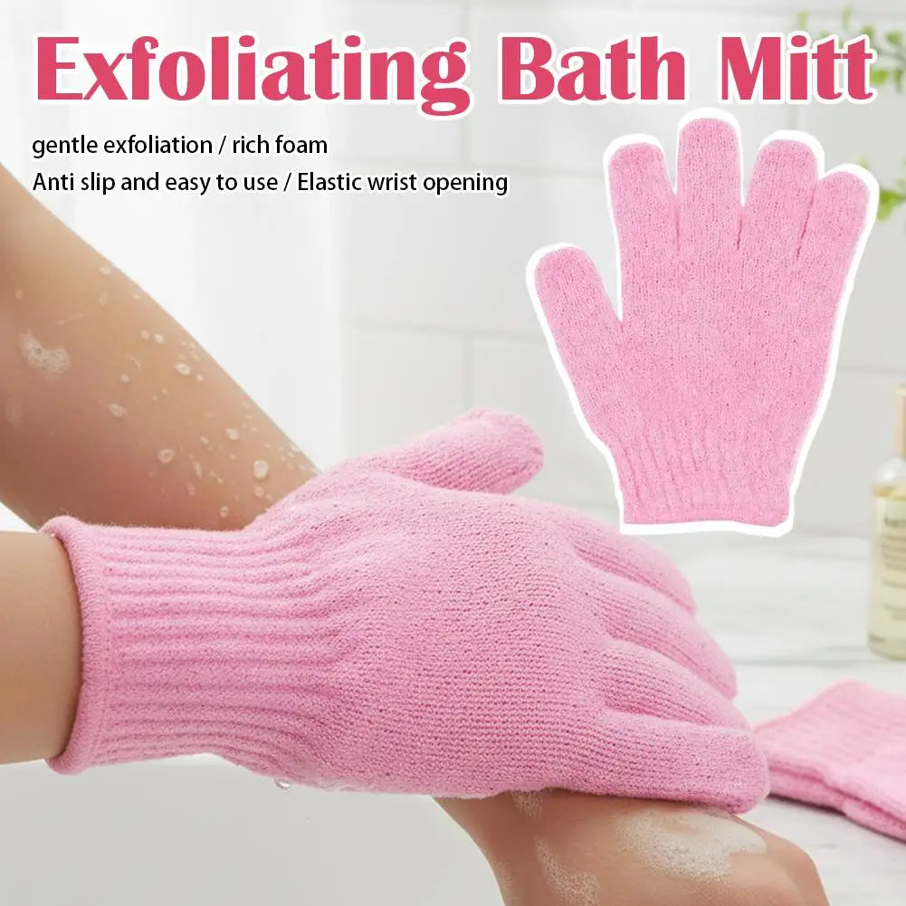 Exfoliating Bath Gloves – Deep Scrub Shower Mitt for Men & Women