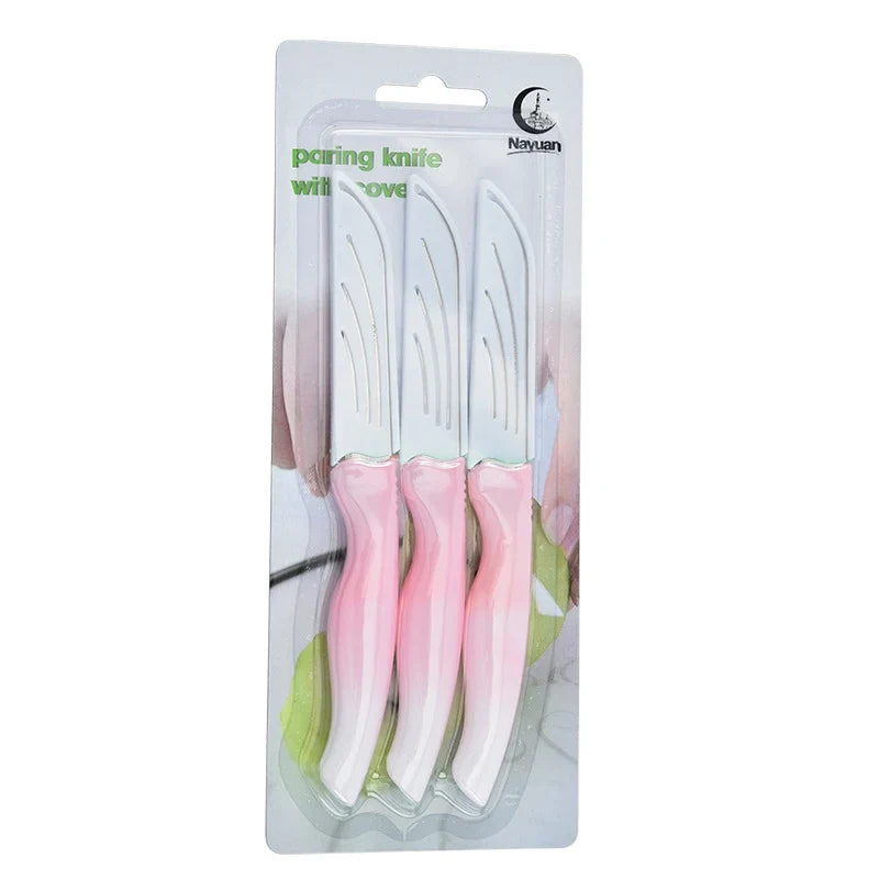 4-Piece Gradient Stainless Steel Paring Knife Set | Kitchen Knives